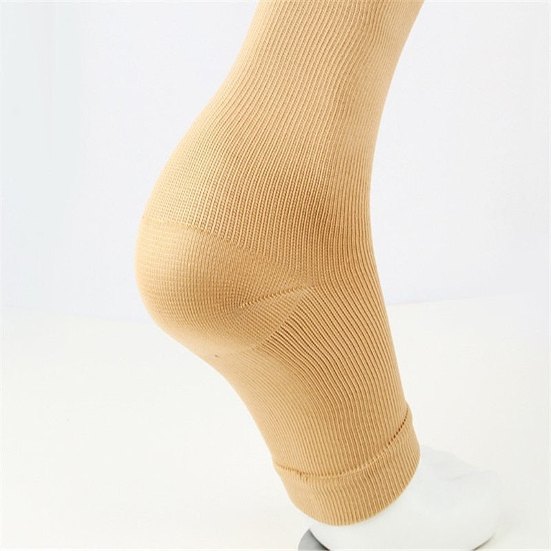 High Elastic Unisex Compression Zip Stockings Professional Leg Protection Long Stockings for Men and Women Breathable Quick-Dry