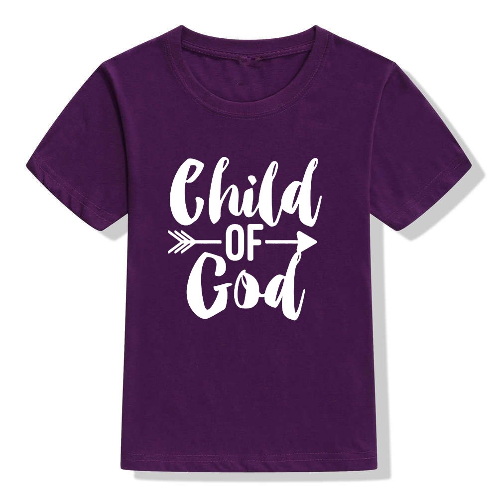 Child of God Toddler Kids Color T-Shirt Boy Girl Baby Born Crawling Short Sleeve Tops Holiday Faith Shirt Christian Easter Gifts