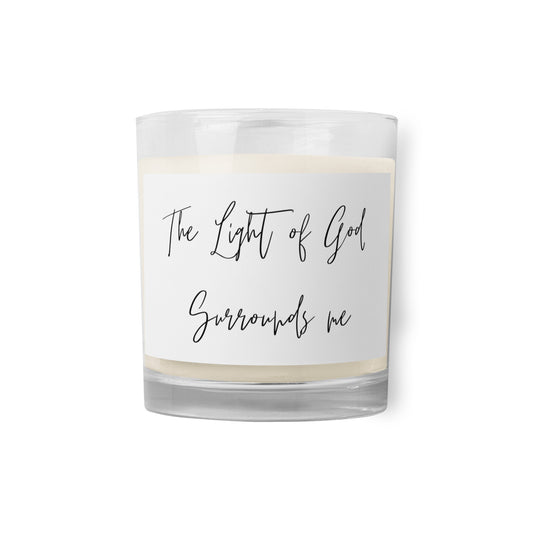 Glass jar soy wax candle